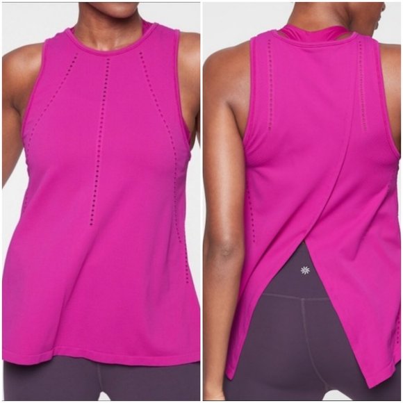 Athleta Tops - Athleta Foothill Tank top fuchsia pink seamless XS
